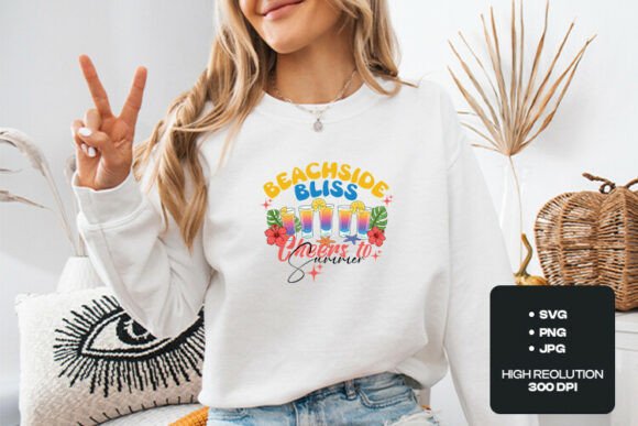 Beachside Bliss Cheers Summer SVG: T-Shirt Design Graphics