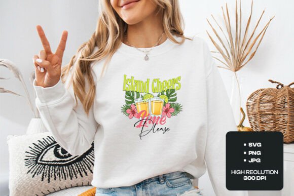 Island Cheers Lime Please: T-Shirt Design Graphics