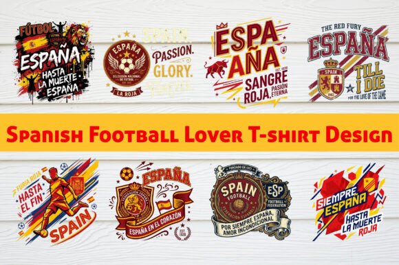 Spain Football SVG Bundle – Graphics & T-Shirt Designs