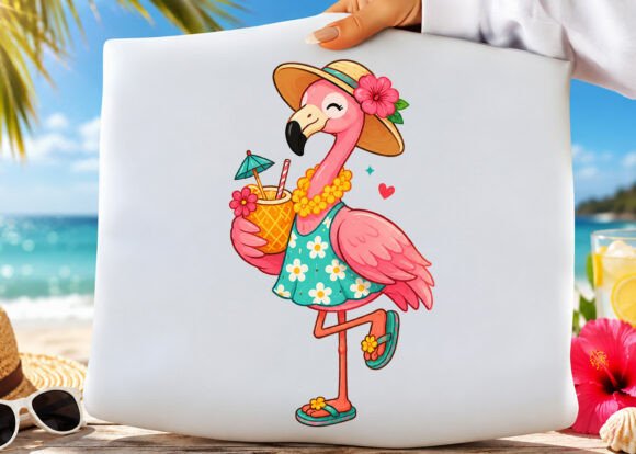 Tropical Flamingo Summer Graphics for T-Shirt Designs