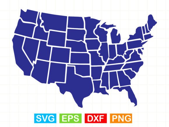 United States of America Map SVG: Graphics & T-Shirt Designs