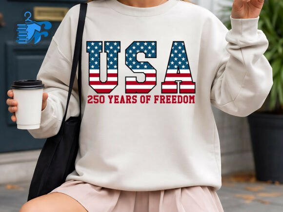 USA 250 Years of Freedom Patriotic Graphics & T-Shirt Designs