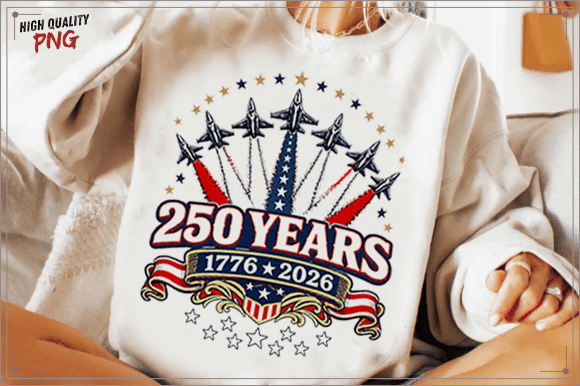 USA 250th Anniversary PNG: Patriotic Graphics for T-Shirt Designs